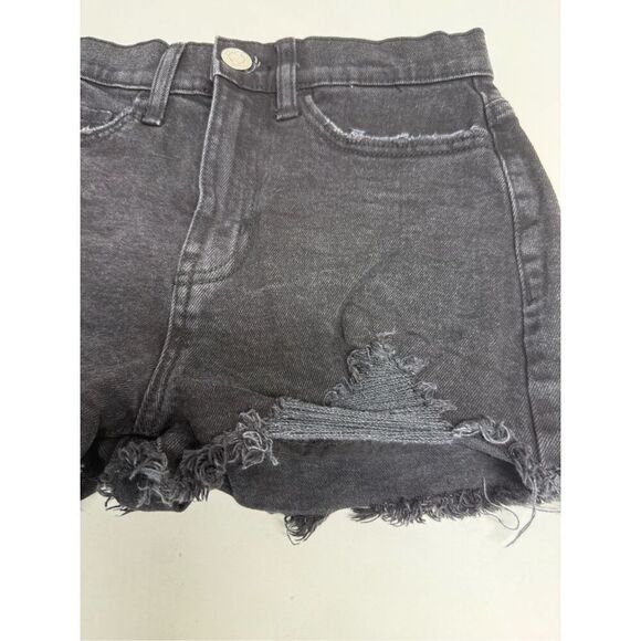 SO Jean Shorts Womens 11/25 Black Cut-off Distressed Raw Hem - Picture 2 of 7